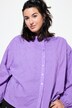 Blouse, oversized, structuurstof, lange ballonmouwen