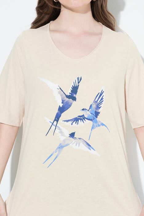 T-Shirt, Schwalben, Classic, V-Ausschnitt, Halbarm