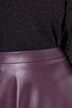 Jupe patineuse en simili, fermeture zippée sur le côté, coupe Flared Fit