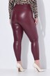 Leggings in leather look and elastic waist