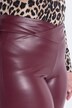 Leggings in leather look and elastic waist