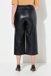 Culottes with wide legs in leather look