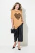 Culottes with wide legs in leather look
