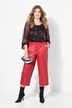 Culottes with wide legs in leather look