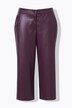 Culottes with wide legs in leather look