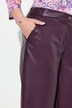 Culottes with wide legs in leather look