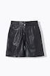 Short, wijde pijpen, leerlook