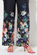 Broek, wijde pijpen, gebloemde print