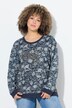Sweatshirt, perlebroderi, rund hals, lange ermer