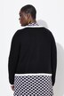 Cardigan, dekorative mansjetter, rund hals, lommer, lange ermer