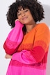 Maglione dal taglio oversize con color blocking e spacchetti laterali