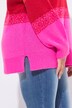 Maglione dal taglio oversize con color blocking e spacchetti laterali