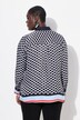 Blouse, patroonmix, overhemdkraag, lange mouwen