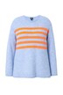 Svetr, pruhy, kulatý výstřih, dlouhé rukávy, rolovací okraje