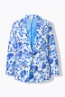Blazer motif floral. Col à revers et fente d'aisance
