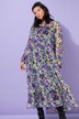 Maxi-jurk, A-lijn, dubbel gelaagd, chiffon, flowerprint
