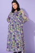 Maxi-jurk, A-lijn, dubbel gelaagd, chiffon, flowerprint