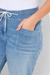 Jean Mary à taille élastique. Jambe large et évasée