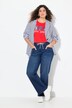 Jean Mary à taille élastique. Jambe large et évasée