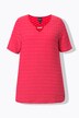 T-shirt col rond et manches courtes, petite barrette métallique, coupe Classic