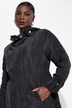Manteau déperlant, capuche à large col et coupe évasée