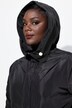Manteau déperlant, capuche à large col et coupe évasée