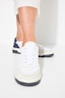 Leren sneakers, retrolook, verwisselbaar voetbed, wijdte H