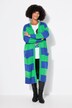 Long cardigan with block stripes