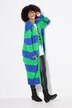 Long cardigan with block stripes