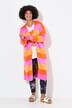 Long cardigan with block stripes