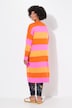 Long cardigan with block stripes