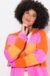 Long cardigan with block stripes
