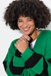 Overzized sweater with striped sleeves