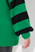 Overzized sweater with striped sleeves