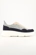 Sneaker di pelle con plateau, soletta sostituibile e larghezza H