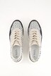 Sneaker di pelle con plateau, soletta sostituibile e larghezza H