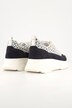 Sneaker di pelle con plateau, soletta sostituibile e larghezza H