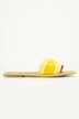 Sandalen, tekst van kraaltjes, traagschuim, wijdte H