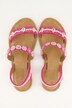 Sandaler med remme, perlebroderi, memoryskum, bredde H