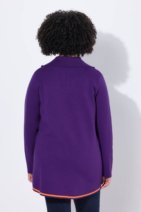 Jersey troyer de punto, punto de doble cara, cuello con cremallera