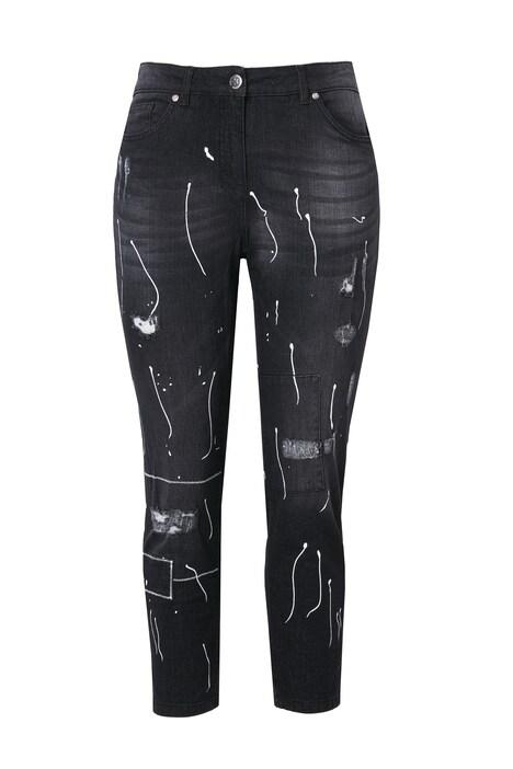 Slim fit jeans with color splashes and 5 pockets