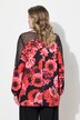 Bluse, A-form, blomstermønster, net-indsatser