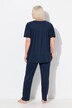 Pyjama, ronde hals, korte kapmouwen, zakken
