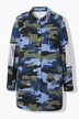 Camicia in felpa con camouflage e applicazioni di paillettes