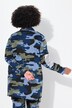Camicia in felpa con camouflage e applicazioni di paillettes