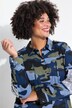 Camicia in felpa con camouflage e applicazioni di paillettes