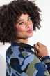 Camicia in felpa con camouflage e applicazioni di paillettes