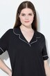 Lapel Collar Short Sleeve Nightgown