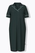 Chemise de nuit, col à revers et manches courtes, passepoils fantaisie