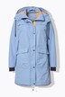 Parka técnica, capucha, cuello alzado, cremallera